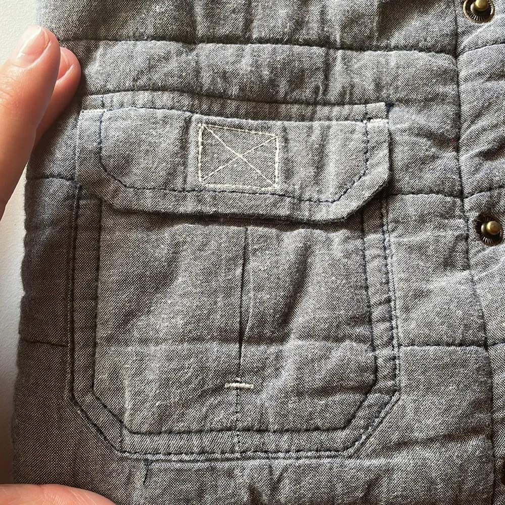 Genuine kids from OshKosh B’Gosh size 18 month vest, gray and navy blue